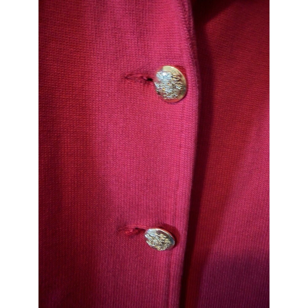 Lauren Ralph Lauren Royal Crest Sweater Cardigan PETITE Large PL Vintage - Picture 4 of 11